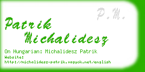 patrik michalidesz business card